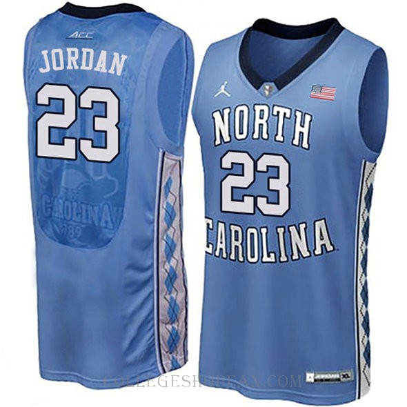 Michael Jordan North Carolina Tar Heels #23 Authentic College Basketball Youth Jersey Unc Blue